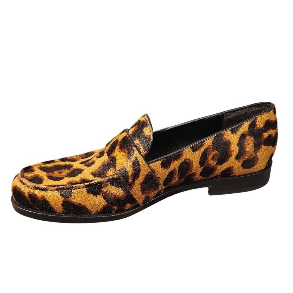 Favorite Daughter Shoes Womens 8 Lola too Cow Hair Fur Loafers Leopard Flats